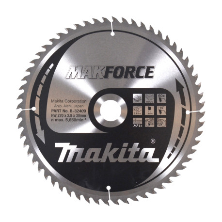 MAKITA B-32409 kotouč pilový dřevo MAKFORCE 270x2.8x30mm 60Z - old B-08573