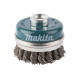 MAKITA D-24153 miskovitý kartáč z ocelového drátu,splétaný drát 0,5mm,60mm