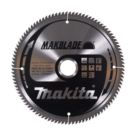 MAKITA B-32867 kotouč pilový dřevo MAKBLADE 216x2.8x30mm 100Z - old B-09092