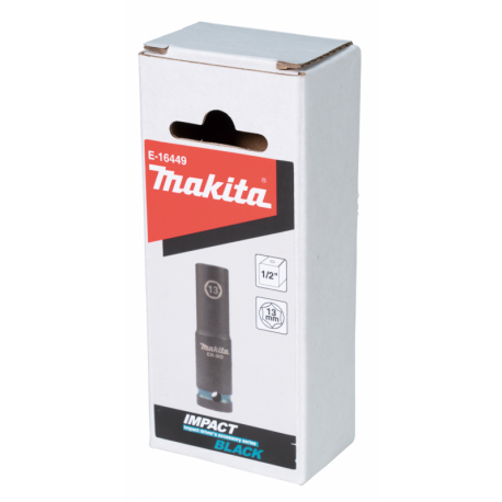 MAKITA E-16449 klíč nástrčný prodloužený 1/2\", čtyřhran, IMPACT BLACK, 13mm