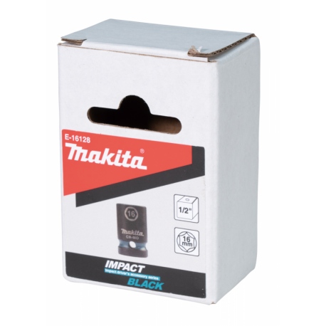 MAKITA E-16128 klíč nástrčný 1/2\", čtyřhran, IMPACT BLACK, 16mm