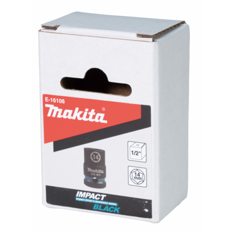 MAKITA E-16106 klíč nástrčný 1/2\", čtyřhran, IMPACT BLACK, 14mm