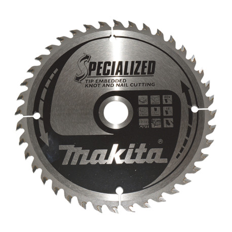 MAKITA B-33168 kotouč pilový dřevo SPECIALIZED se zapuštěnými zuby 165x2x20mm 40Z - old B-09472