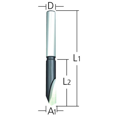 MAKITA D-16988 fréza na hliník stopka 6 mm,65/18 mm