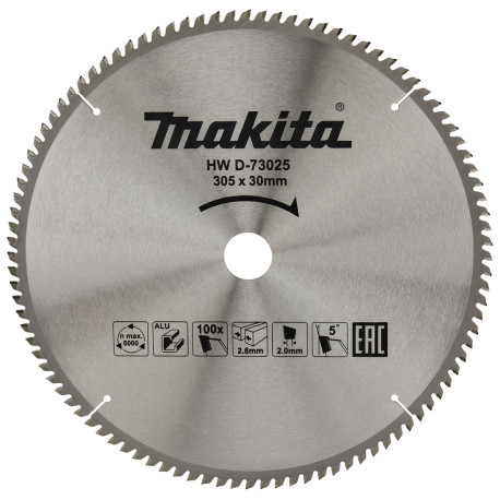 MAKITA D-73025 kotouč pilový hliník TCT 305x2.8x30mm 100Z