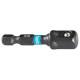 MAKITA B-66868 torzní adaptér 1/4\" IMPACT BLACK, čtyřhran 3/8\", 50mm