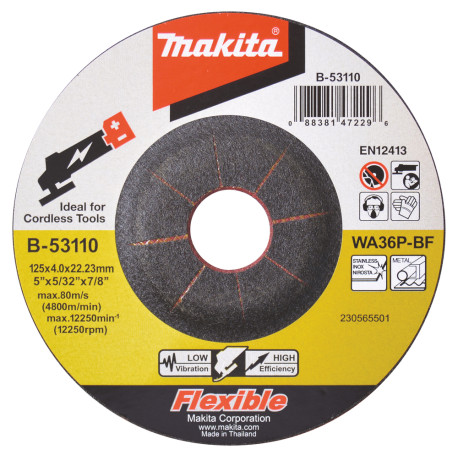 MAKITA B-53110 kotouč brusný pružný 125x4x22.23mm