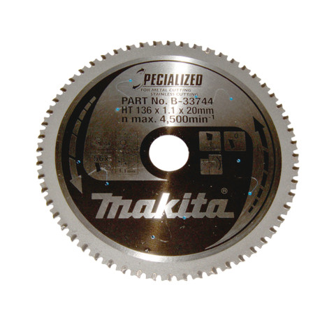 MAKITA B-33744 kotouč pilový ocel SPECIALIZED 136x1.1x20mm 56Z - old B-23086