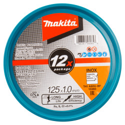 MAKITA E-03040-12 řezný kotouč 125x1.0x22.23mm nerez A60U