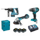 MAKITA DLX3119TJ Aku sada DHP484+DGA513+DHR243 Li-ion LXT 18V/5,0Ah