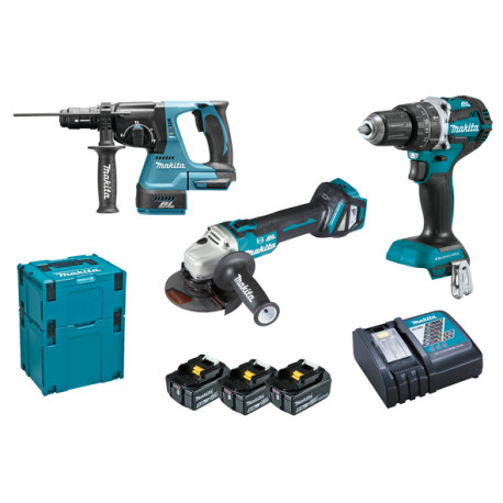 MAKITA DLX3119TJ Aku sada DHP484+DGA513+DHR243 Li-ion LXT 18V/5,0Ah