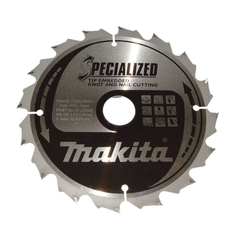 MAKITA B-33059 kotouč pilový dřevo SPECIALIZED se zapuštěnými zuby 190x2x30mm 16Z - old B-09357