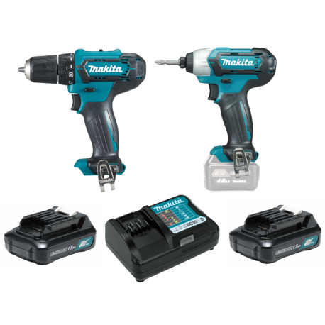 MAKITA CLX224X Aku sada DF333DZ+TD110DZ+2xaku+kufr Li-ion CXT 12V