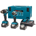 MAKITA DLX2180TJ1 Aku sada DHP484+DTD153 Li-ion LXT 18V/5,0Ah