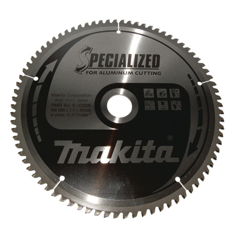 MAKITA B-33320 kotouč pilový hliník SPECIALIZED 260x2.4x30mm 80Z - old B-09656