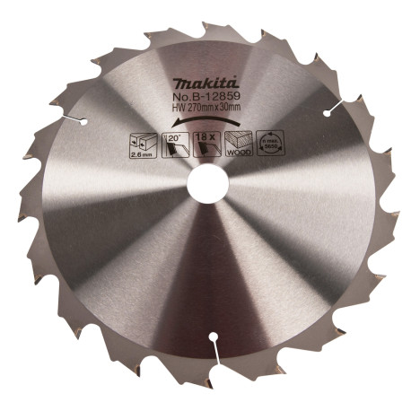 MAKITA B-12859 kotouč pilový dřevo 270x2.6x30mm 18Z