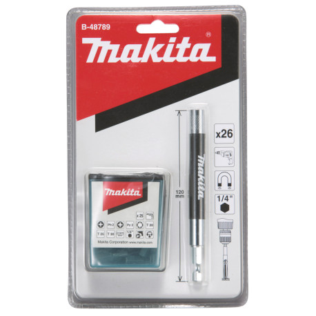 MAKITA B-48789 sada bitů 26 ks s nástavcem 120 mm