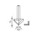 FESTOOL Fréza na sádrokarton HW, stopka 8 mm HW S8 D32/90° 491001