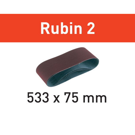 Brusný pás Rubin 2 L533x75 P80 RU/10