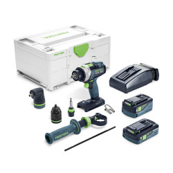 FESTOOL Akumulátorový příklepový vrtací šroubovák TPC 18/4 5,2/4,0 I-Set QUADRIVE 577247