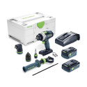 FESTOOL Akumulátorový příklepový vrtací šroubovák TPC 18/4 5,2/4,0 I-Set QUADRIVE 577247