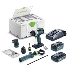 FESTOOL Akumulátorový vrtací šroubovák TDC 18/4 5,0/4,0 I-Set QUADRIVE 577612