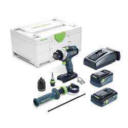 FESTOOL Akumulátorový vrtací šroubovák TDC 18/4 5,0/4,0 I-Plus QUADRIVE 577649