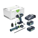 FESTOOL Akumulátorový příklepový vrtací šroubovák TPC 18/4 5,0/4,0 I-Plus QUADRIVE 577651