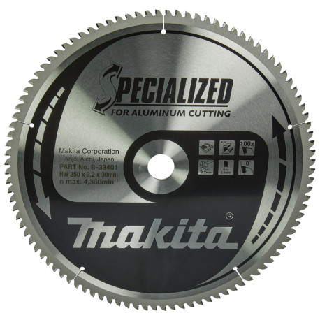 MAKITA B-33401 kotouč pilový hliník SPECIALIZED 350x3.2x30mm 100Z - old B-09737