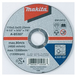 MAKITA A-85307 kotouč řezný ocel 115x2.5x22.23mm