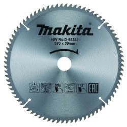 MAKITA D-65399 kotouč pilový dřevo TCT 260x2.6x30mm 80Z