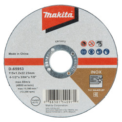 MAKITA D-65953-12 kotouč řezný nerez 115x1.2x22.23mm, 12ks