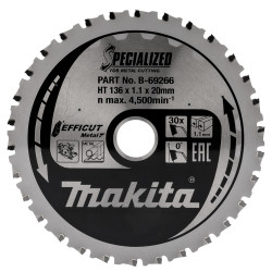 MAKITA B-69266 kotouč pilový ocel Efficut 136x1.1x20mm 30Z - new B-60303