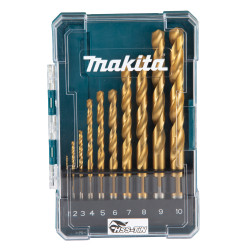 MAKITA D-72849 sada vrtáků HSS-TiN Ekonomická do kovu 10ks