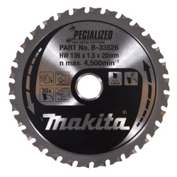 MAKITA B-33526 kotouč pilový ocel SPECIALIZED 136x1.5x20mm 30Z - old B-10615