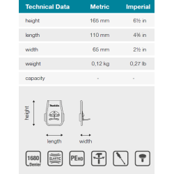 MAKITA E-15300 brašna na kladivo 110x65x165mm-oldE-05240