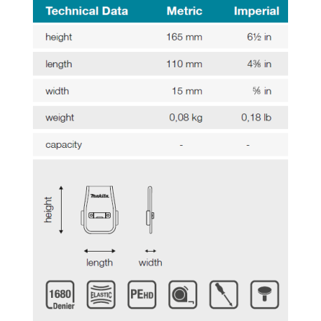 MAKITA E-15316 universální držák 110x15x165mm-oldE-05256