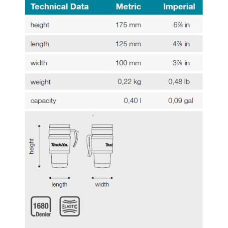 MAKITA E-15578 termohrnek 125x100x170mm-oldE-05608