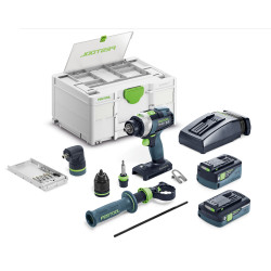 FESTOOL Akumulátorový příklepový vrtací šroubovák TPC 18/4 5,0/4,0 I-Set QUADRIVE 577621